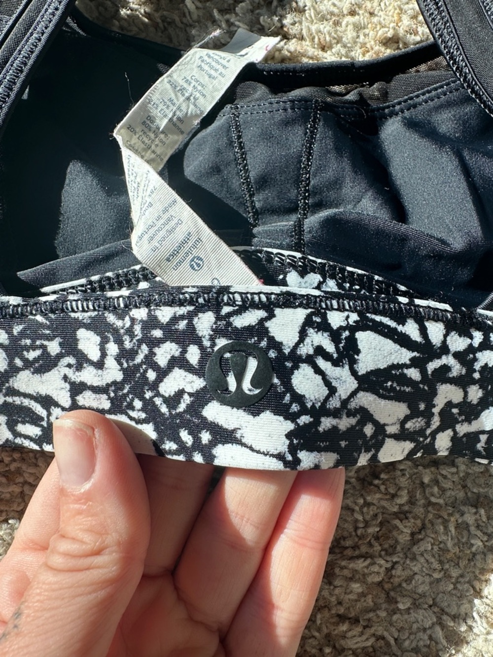 Black & White Printed Lulu swim top - Picture 3 of 4